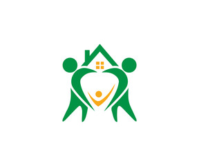 Homecare logo design vector template