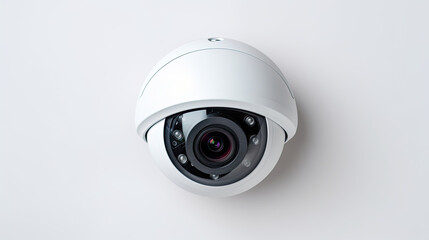 Security Camera on white background. Wireless camera closeup on a white background.