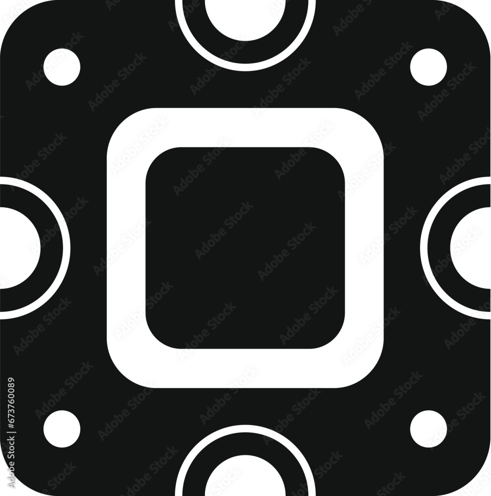 Poster laptop processor repair icon simple vector. button tool. service data