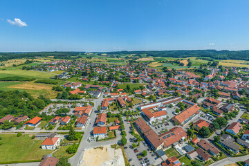 Die Marktgemeinde Bad Birnbach im niederbayerischen Rottal im Luftbild