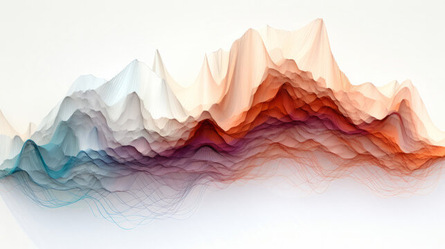 Wave abstract info graphics. Data analysis, or sound wave, on a white background