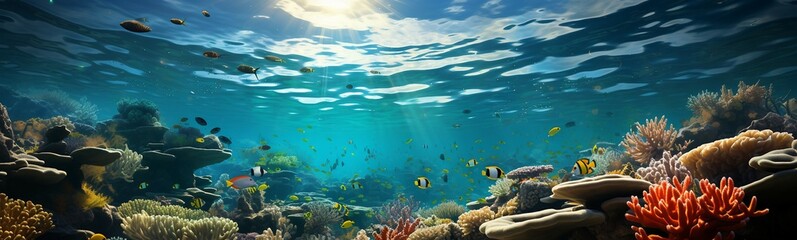 Fototapeta na wymiar Coral Wonderland: Home to the World's Most Beautiful Fish