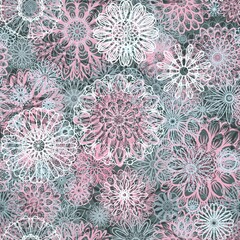 snowflakes mandala elements seamless abstract pattern background fabric fashion design print wrapping paper digital illustration art texture textile wallpaper colorful image 