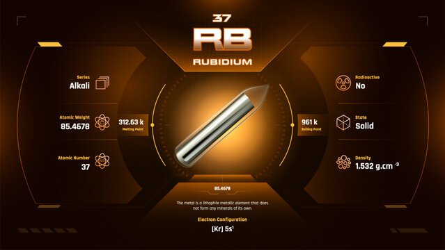 Rubidium Parodic Table Element 37-Fascinating Facts and Valuable Insights-Infographic vector illustration design