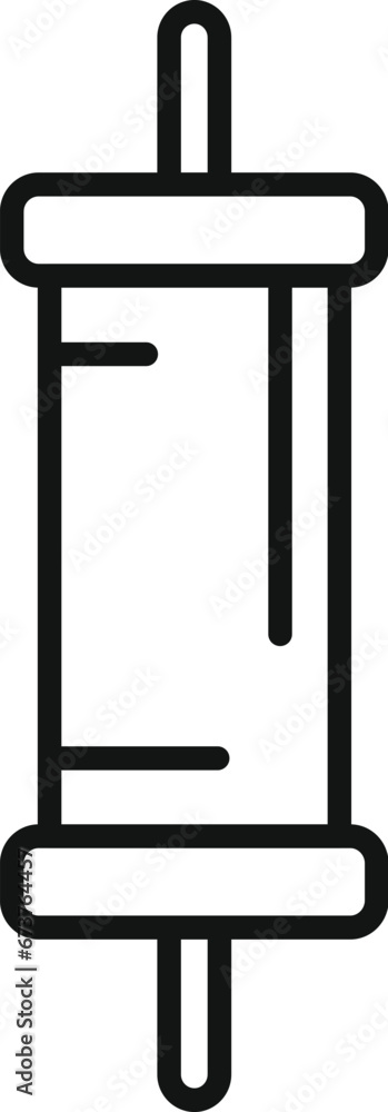 Poster repair condenser icon outline vector. software fix. computer button tool