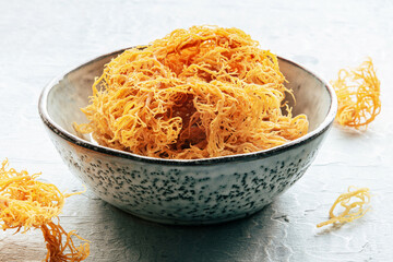 Irish sea moss, Chondrus Crispus, healthy organic raw seaweed