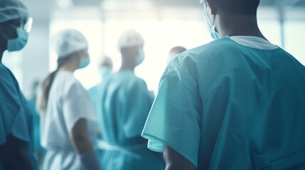 Doctors in the operating room. Health care themes. Image generated by AI.