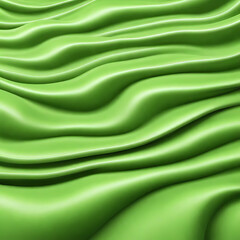 green many layered background with shadows on fabric, flowing material  