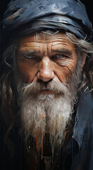 Portrait Of an Elderly Man, Generative AI