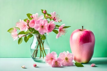 apple and flowers