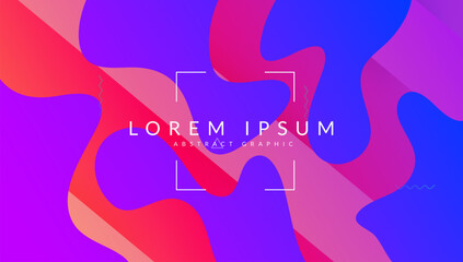 Futuristic Design. Blue Hipster Flyer. 3d Geometric Banner. Dynamic Shape. Spectrum Backdrop. Digital Concept. Mobile Frame. Wavy Landing Page. Magenta Futuristic Design