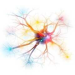 neurotransmitter in the brain isolated on transparent or white background, png