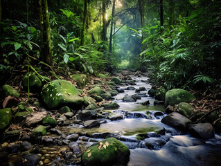 Obraz premium Forest in sunny day