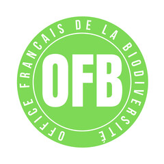 French office for biodiversity symbol icon called OFB office français de la biodiversite in French language