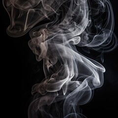 Obraz premium Somke with black background. Generative AI Technology 