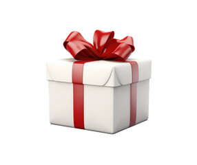 Gift box with red bow 