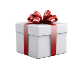 Gift box with red bow 