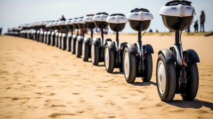 Segway Adventure: Sandy Start Line and Obstacle Challenges