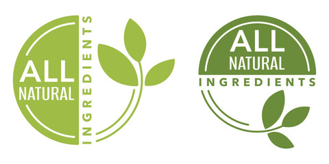 All Natural Ingredients semicircle badge
