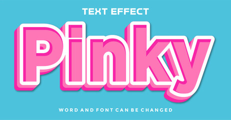 Pinky editable text effect - obrazy, fototapety, plakaty
