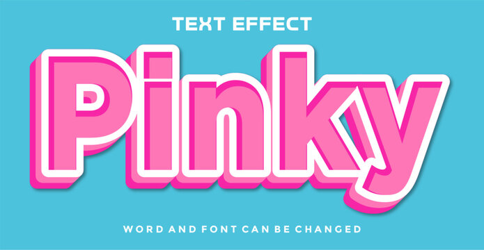 Pinky editable text effect