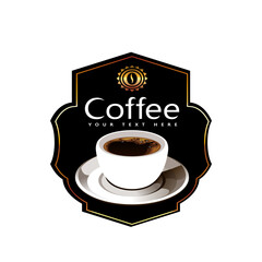 coffee drink logo design vector icon elements