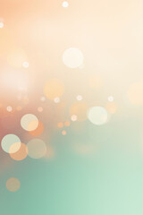 Abstract blur bokeh background. Blurred mint green, peach orange and white silver colors bokeh background - obrazy, fototapety, plakaty