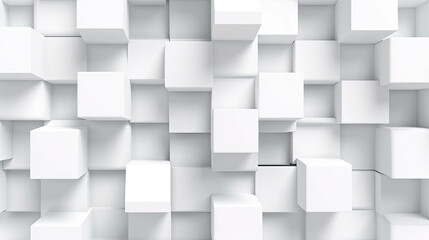 abstract white cubes, 3d cubes background