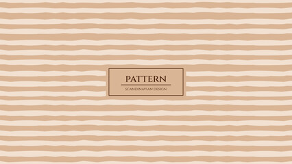 Aesthetic seamless pattern. Trendy scandinavian style design. Nature illustration.