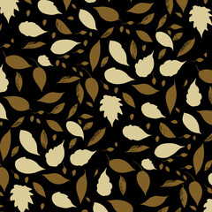 seamless pattern with leaves | autumn leaves seamless background