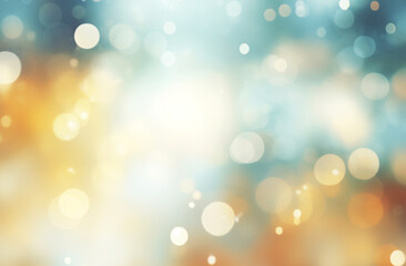 Obraz premium bokeh christmas blue background, in the style of light magenta and dark gold, dark silver and azure, light beige and silver, digitally enhanced, Generative AI