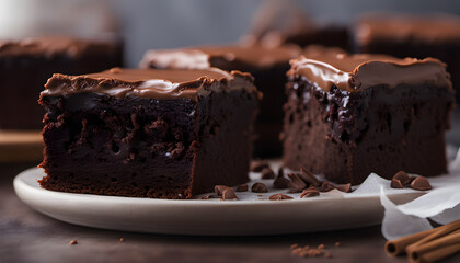 Exquisite Brownie Cake Delight