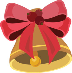 Bell with ribbon illustration