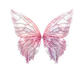 Pink fairy wings. Ai generated image