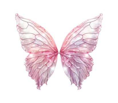Pink fairy wings. Ai generated image