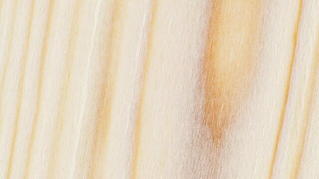 Wood, processed wooden flat board, tree structure background, burrs, oval, rotating, turning, close-up macro, top view
