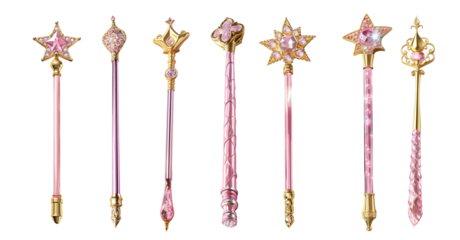 Pink magic wand. Ai generated image