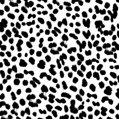 Cheetah skin pattern black and white. Base monochrome background