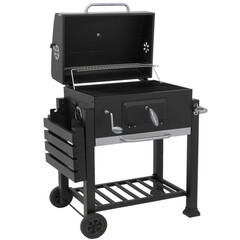 Outdoor charcoal barbecue bbq grill isolated on white background