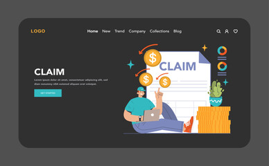 Insurance web banner or landing page dark or night mode. Security of life and property. Healthcare and emergencies compensation or clinic services spendings coverage. Flat vector illustration