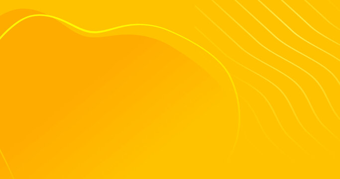 Wavy light yellow organic shapes. Curved white lines. Modern trendy water design with cool gradient. Business abstract cover. Warm ad banner. Hot fall sale. Amazing bright funny style. Orange frame