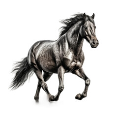 Obraz na płótnie Canvas Horse hyper detailed very hight quality isolated background AI generated illustration