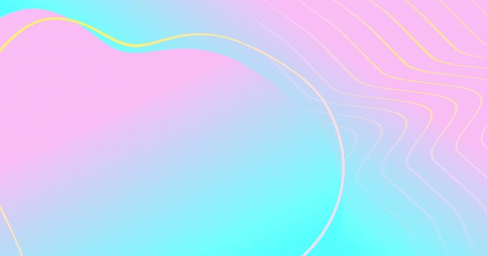 4k light pink blue animated background. Wavy seamless looping pastel pattern. Digital video illustration BG. Curve abstract lines move. Amazing hologram. Organic dynamic shapes. Soft modern liquid