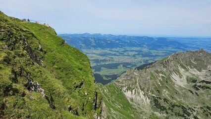 Fototapeta na wymiar hill cliff range with greenery