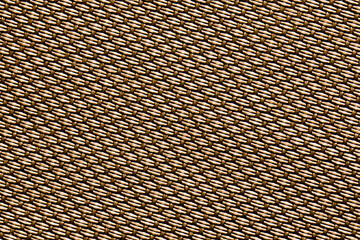 Hessian pattern. Closeup macro table mat. Warm color flax canvas. Table mat background. Dark...