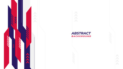 Modern abstract background design with red and blue shape on white background. Technology background