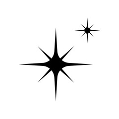 Simple Aesthetic Winter Christmas shining magic star icon in trendy style. Modern shapes vector symbol. Linear pictogram pack for web apps and mobile concept