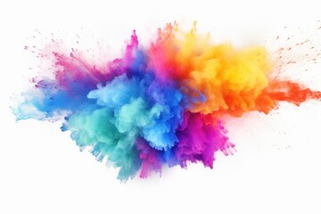 Colored Powder Exploding in the Air