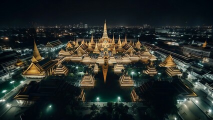 Obraz premium The Elegance of Thai Temple Architecture Uncovered