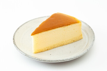 白背景いチーズケーキ